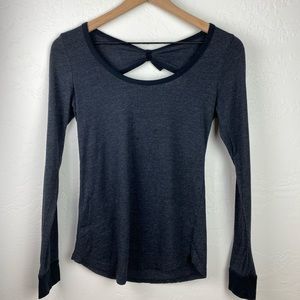 Long sleeve shirt with open back